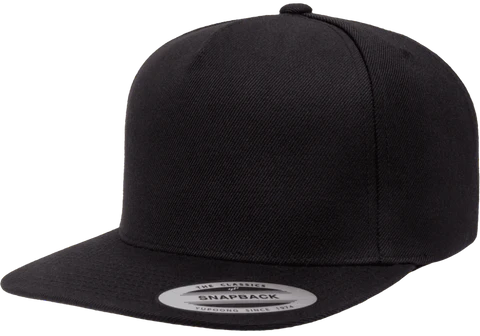 YP Classics Premium Five-Panel Snapback Cap w/ 1 Embroidery Location (up to 8k stitches)