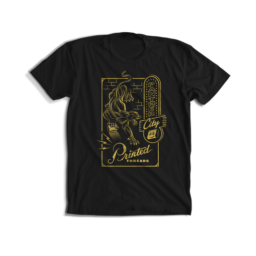 Panther City Gold Shimmer Tee