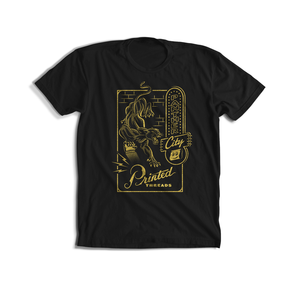 Panther City Gold Shimmer Tee
